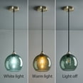thumbnail image 6 of LMQNINE Grey Green Glass Globe Pendant Light,Adjustable Island Lighting for Kitchen,Dining,Bedroom,7.87in 1 Pack, 6 of 7