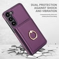 thumbnail image 2 of ELEHOLD Case for Samsung Galaxy S23 Plus,Business PU Leather Stand Case with Card Holder & Ring Holder,Deeppurple, 2 of 7