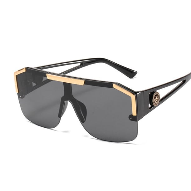 Gafas De Sol cuadradas para hombre y mujer, lentes De Sol con montura De gran tamaño, a la moda, De diseñador De marca, clásicas, sin montura