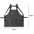 thumbnail image 5 of SPRING PARK Bib Apron Multi-Pocket Anti-dirty Canvas Tool Apron for Woodworking Gardening Craft Barbecue, 5 of 7