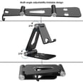 thumbnail image 2 of Soporte para teléfono, soporte para tableta, soporte para base compatible con teléfono móvil, accesorios, oficina, otros teléfonos inteligentes Aluminio - Negro, 2 of 7