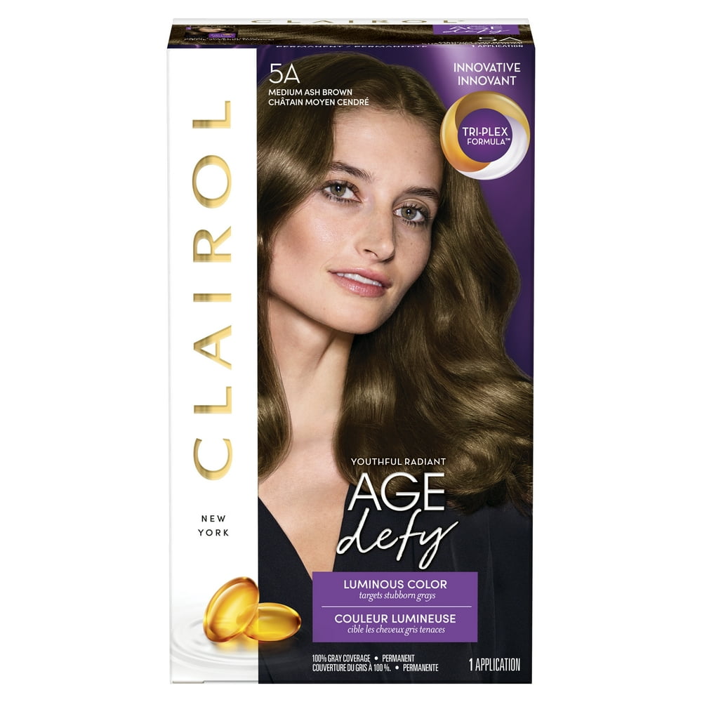 Clairol Age Defy Permanent Hair Color Crème 5A Medium Ash Brown, 1