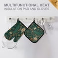 thumbnail image 4 of Yayeee Oven Mitts and Pot Holder Set of 2 Heat Resistant Kitchen Gloves Baking Hot Pad, Tiger and Peacock Pattern, 4 of 5