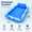 Blue, variant on Oversized Inflatable Pool Float Lounge for Adults, 85 x 57 Inch Blue Pool Lounger with Built-in Backrest, Ribbed Air Cushion Base, Durable PVC Floating Bed for Pool, Patio, Backyard and Summer Fun