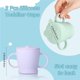 thumbnail image 2 of tazas de entrenamiento de silicona para bebés, resistentes al calor y antideslizantes, con 2 asas, 2 colores, 2 of 7