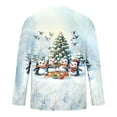 thumbnail image 5 of Hipattires Christmas Shirts for Men Travel Pullover Plus Size Print Lightweight Tops Crew Neck Mens Tops Long Sleeve, 5 of 5
