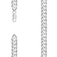 thumbnail image 2 of Auriga 925 Sterling Silver Rhodium Plated 10mm Solid Super Flat Cuban Chain Necklace 22, 2 of 2