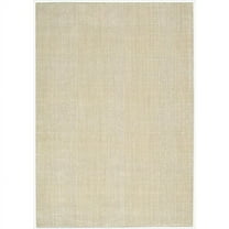 Nourison  Nepal Area Rug Beige 3' 6" x 5' 6" Latex Free Viscose,Wool,Synthetic 3' x 5' Indoor Beige Rectangle