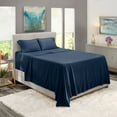 thumbnail image 2 of Nestl Extra Deep Pocket 4-Piece Bed Sheets Set , 18"-24", Microfiber, King, Navy, 2 of 7