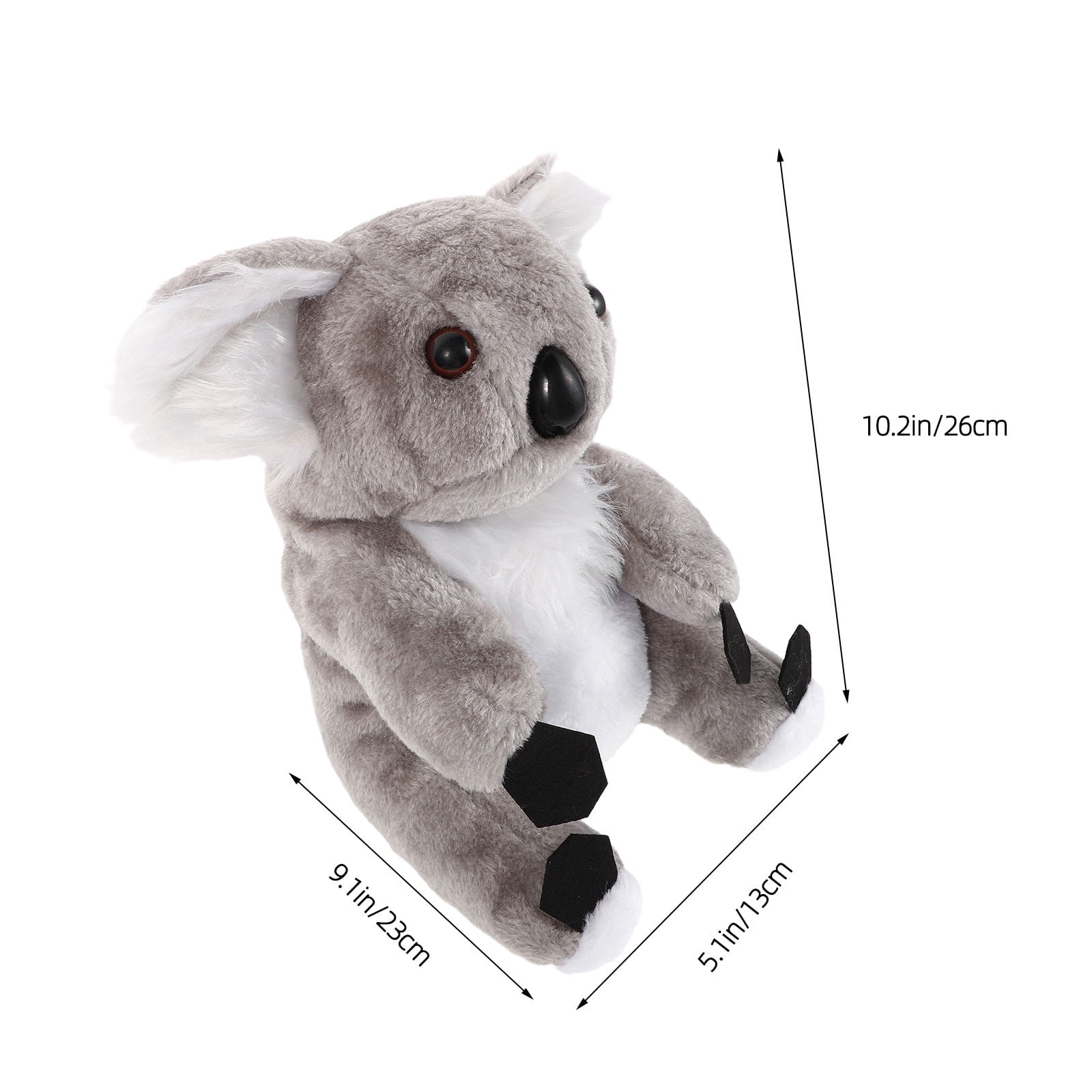 Tineasur Plush Grey Animal Shape Golf Driver Headcover Soft Club Cover for Home Use Protection