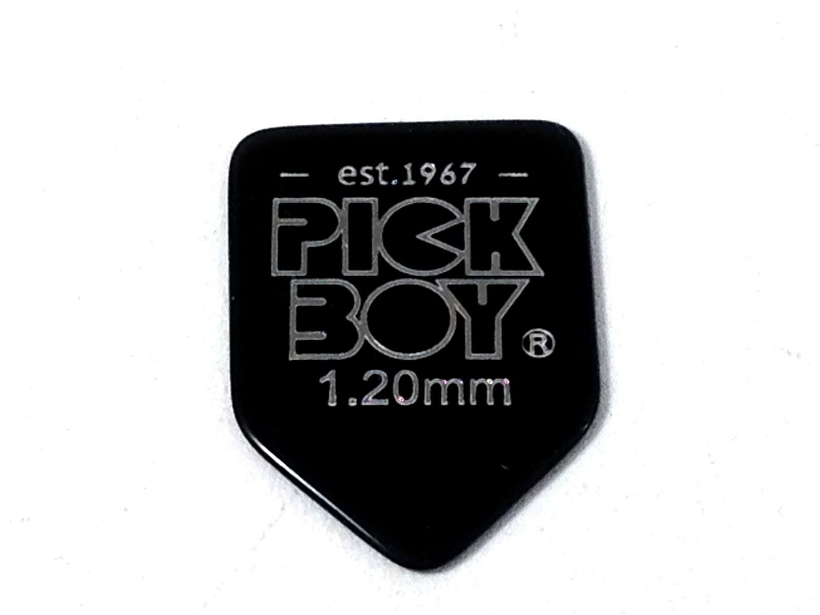 Pickboy Guitar Picks 10 Pack  Home Plate Shape Black Cellullose 1.20mm