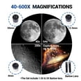 thumbnail image 6 of LAKWAR 800mm Telescope for Adults High Powered-600X Refracting Telescopes for Astronomy Beginners Adult-Astronomical Telescope for Planets Stars, 6 of 8