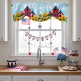 thumbnail image 3 of Independence Day Tie Up Valances Curtain, Adjustable Kitchen U.S. Flag Themed Red Farmhouse Sunflower Valances for Windows Decor, Rod Pocket Short Curtains Set for Bedroom/Bathroom, 42"x12", 3 of 9
