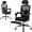 Black-With Footbar, variant on Casabay Ergonomic Office Chair, High-Back Mesh Desk Chairs with Flip-up Armrest Adjustable Headrests, Comfortable Lumbar Support, for Home, Work, Study