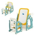 thumbnail image 1 of Gymax Kids Art Easel with Chair Kids Activity Table & Chair Set w/ Storage Basket, 1 of 10