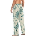 thumbnail image 5 of Men's Pajama Pants with Pockets Sleepwear Lounge Pants Stretch Casual Palm Tree Pineapple Turtle, 5 of 6