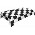 thumbnail image 3 of Chess Board Decorative Rectangle Tablecloth Black and White Checker Board Polyester Table Cloths Kitchen Table Cover for Dining BBQ Picnic Coffee Table 60 x 84 Inch 6-8 Seats, 3 of 6