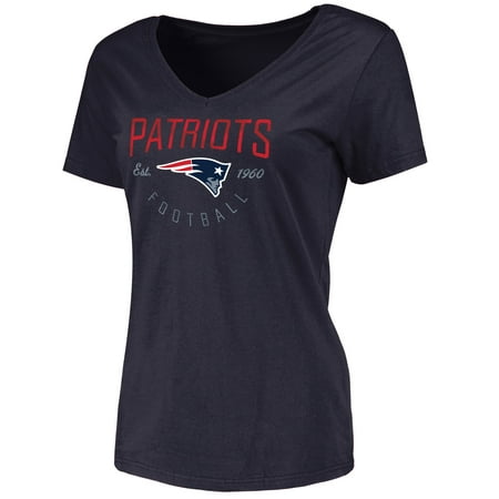New England Patriots NFL Pro Line Women's Live For It V-Neck T-Shirt -