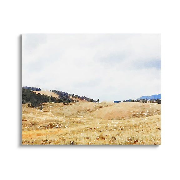 Stupell Montana Plains Rural Countryside Landscape Painting Gallery Wrapped Canvas Print Wall Art