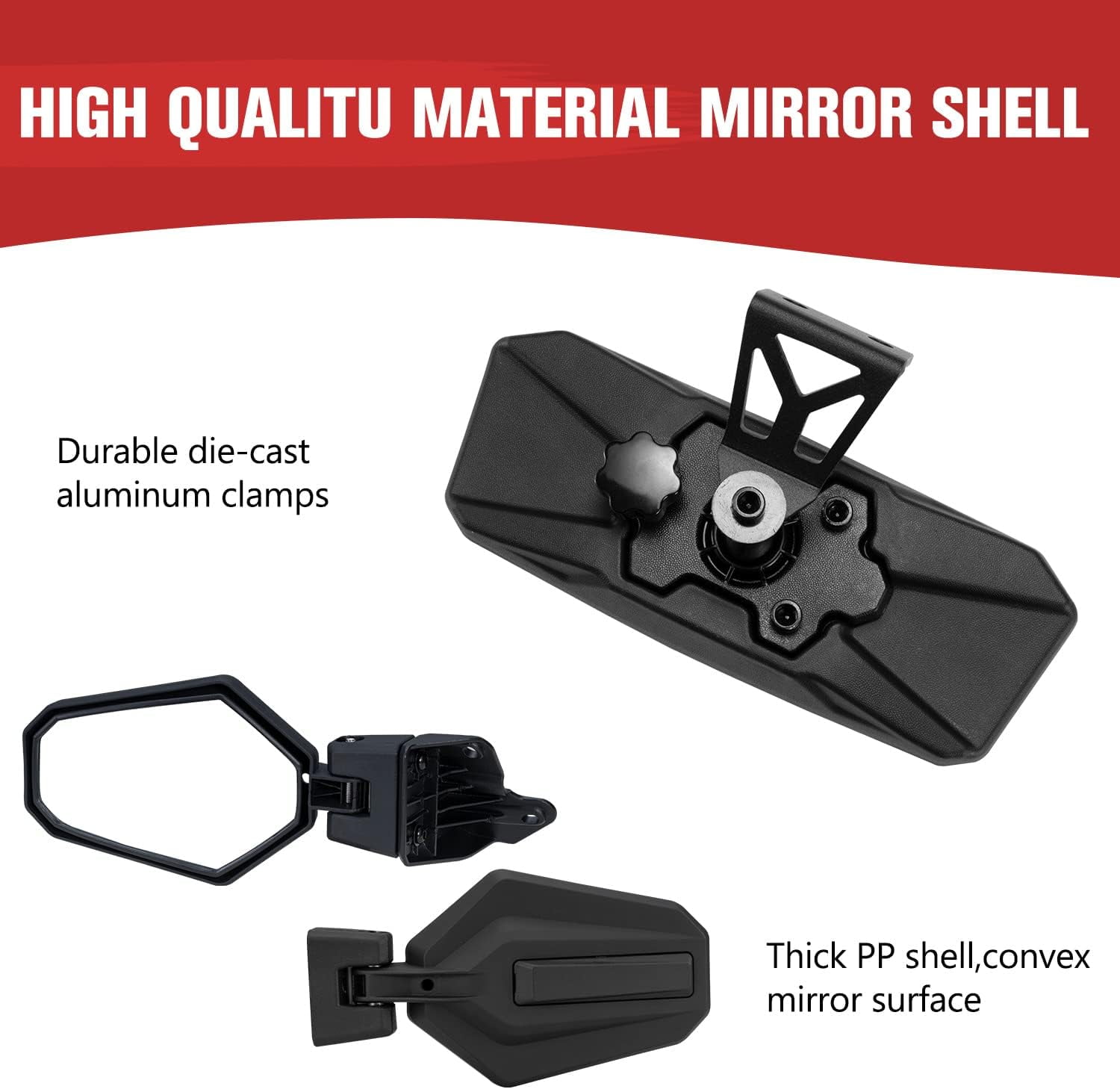 A & UTV PRO Rear View Mirror & Side Mirrors for 2018-2023 Can-Am Maverick Trail Sport