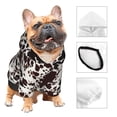 thumbnail image 3 of Fotbe Cow Skin Sudadera con Estampado para Perros Pequeños – Suéter con Capucha para Mascotas, Tela Suave de Forro Polar con Bolsillo-Large, 3 of 7