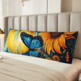thumbnail image 2 of Naloa Colorful Cloud Butterfly Sunflower Body Pillow Cover, Pillowcases with Hidden Zipper Breathable Long Pillow Case (Pillows are not included,20x54 inch), 2 of 7