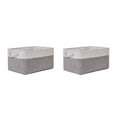 thumbnail image 1 of Billuyoard Limpieza de escritorio: artesanía exquisita para un área de trabajo ordenada Cesta de almacenamiento de ropa de cama Muebles para el Blanco Mezcla Gris 31*21*13 2Conjunto, 1 of 6