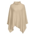 thumbnail image 5 of DHFJKG Oversized Sweaters For Women Knit Shawl High Neck 3/4 Sleeve Soft Casual Pullover Loose Fit Tunic Fall Winter Solid Color Cozy Tops, 5 of 7