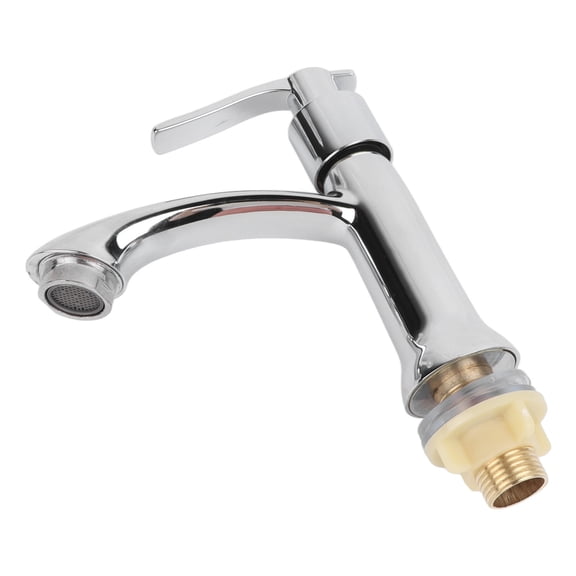 YAHHU Single Cold Water Tap Minimalist Modern Zinc Alloy Bathroom Sink Faucet (10 inches / 25.4 cm) Easy Control Washbasin Fixture with Water Saving Technology for Contemporary Counter Vanity Setup
