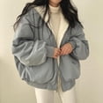 thumbnail image 2 of Abrigo de invierno para mujer, parka de doble cara con capucha de piel, forro polar cálido, chaqueta de invierno gruesa y de felpa de doble cara, abrigo de invierno, chaqueta, chaqueta para, 2 of 5