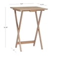 thumbnail image 4 of Contemporary Home Living 5-Piece Folding Tray Table Set with Stand - 26.5" - Brown, 4 of 10