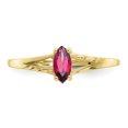 thumbnail image 4 of 10k Yellow Gold Pink Tourmaline Birthstone Ring October Gemstone, 4 of 9