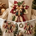thumbnail image 5 of Festive Quilted Christmas Door Hanging DIY Sewing Kit, Christmas Quilted Bow DIY Kit with Fabric,Batting,Thread,Templates & Instructions, Patchwork Hanging Decor Kit for Door Wall Display(Gift Box), 5 of 6