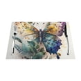 thumbnail image 1 of YFYANG Washable Heat-Resistant Placemats, 70% PVC/30% Polyester, Dream Watercolor Butterfly Kitchen Table Mat, 12" x 18" 4 Pcs, 1 of 6