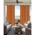 thumbnail image 4 of Orange Morocco Blackout Curtains 72 Inches Long for Bedroom, Geometric Leaf Diamond Lattice Abstract Thermal Insulated Room Darkening Black Out Window Curtain Panels Grommet Drapes for Living Room, 4 of 8