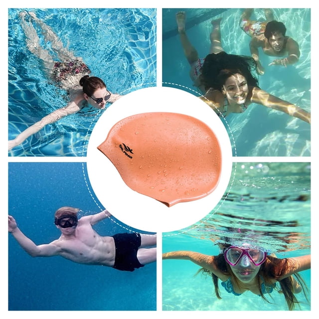 3PCS Silicone Swim Caps Set High Elasticity Comfortable Design for Adults and Kids Swimming Gear 3PCS