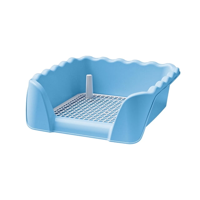 Xuanheng Dog Toilet Anti Splashing Portable Litter Box for Small Animals Bunny Rabbit blue