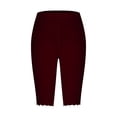 thumbnail image 4 of Noric Women's Plus Size Workout Shorts Tummy Control Compression Scallop Hem Athletic Yoga Shorts for Summer, 4 of 6