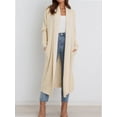 thumbnail image 4 of Womens Casual Long Cardigan Long Sleeve Open Front Sweater Coat Outerwear, 4 of 4