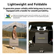 SAGEPEAK 300W Foldable Solar Panel, Portable Solar Charger Upgraded One-Piece with Adjustable Stand, IP65 Waterproof for Home, RV, Camping, Off Grid Power Station
