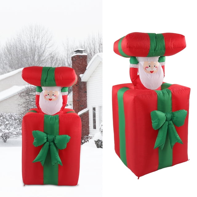 Inflatable Christmas Decorations,1.5m/4.92ft Christmas Inflatable Lighted Outdoor Inflatable Santa Inflatable Santa Decorations Meticulously Designed
