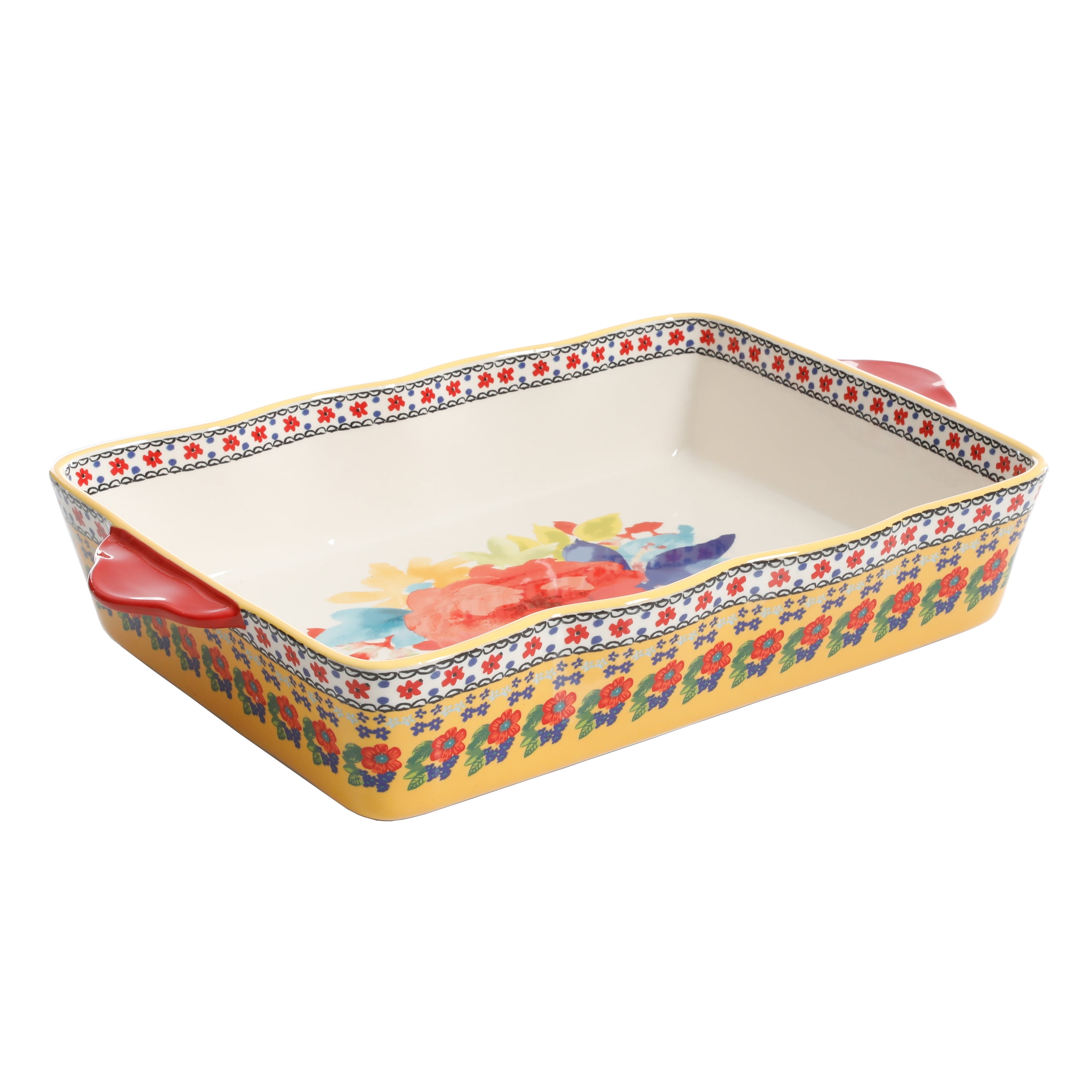 The Pioneer Woman Fiona Floral Rectangular Ceramic Baking Set, 2 Pieces