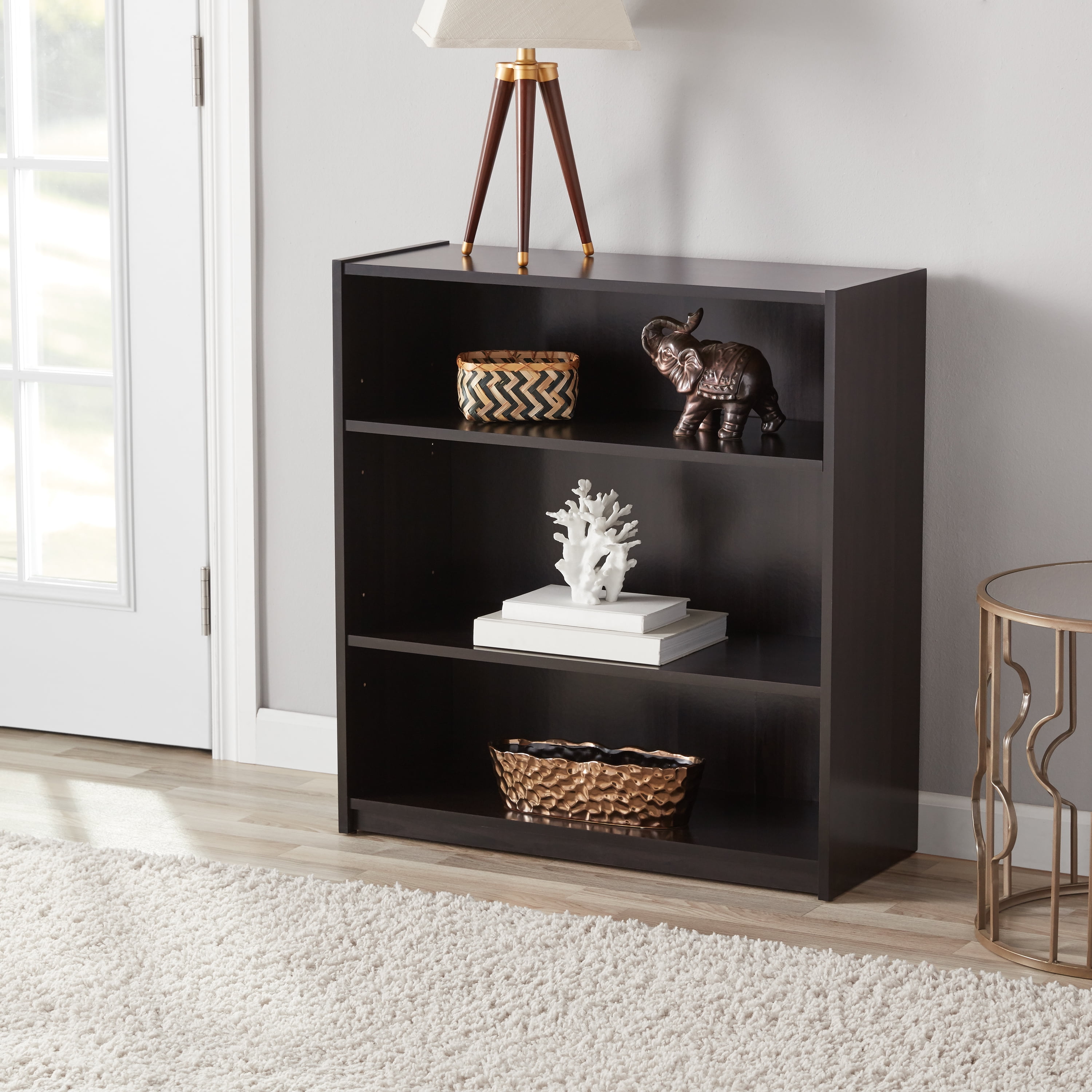 Adjule 3 Shelf Wood Bookcase Storage Book Display Wide Bookshelf Adjule 3 Shelf Wood Bookcase Storage Book Display Wide Bookshelf Shelving