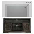 thumbnail image 7 of OKD Farmhouse TV Stand for TVs up to 70", Rustic Entertainment Center with Storage Cabinets & Barn Door & Adjustable Shelf for liveing Room, Dark Rustic Oak, 7 of 7