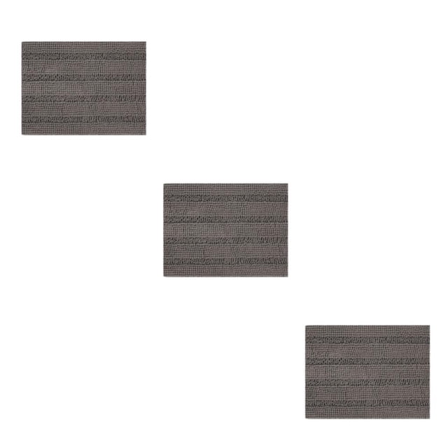 Bewildely Alfombra de baño de absorción de agua mezclada que permanece seca y cómoda alfombra de baño duradera y elegante gris claro 43*61 Type1 NO1