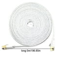 thumbnail image 2 of Cable de red tipo Cat7, oficina en casa, hotel, cable plano para Internet, cable Ethernet, tipo plano, blanco, 5 metros Methold EL4498-11, 2 of 2