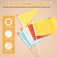 thumbnail image 3 of Uxcell 8x3 Inch Light Blue Blank Stick Flag, 12Pcs Wooden Pole Handheld Solid Color Flag, 3 of 6