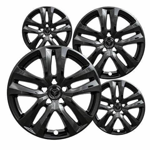 Set of 4 18 inch Gloss Black ABS Wheel Covers Compatible with 2018-2019 Ford Explorer Rims