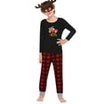thumbnail image 3 of GRNSHTS Matching Family Pajamas Sets Christmas PJ's Letter Black Long Sleeve Tee and Plaid Pants Loungewear, 3 of 15