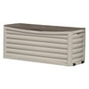 Suncast Outdoor Patio 103 Gallon Deck Box, Resin, Light Taupe, 56.5 in D x 24 in H x 21 in W, 25 lb